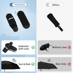 Yoobure Portable Compact Travel Umbrella - Mini Folding Umbrella for UV Protection and Rain, Ideal for Purses and Backpacks, Includes Case for Kids and Women
