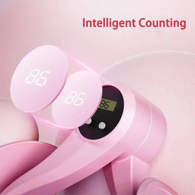 Pink digital hand grip strengthener with LCD intelligent counting display