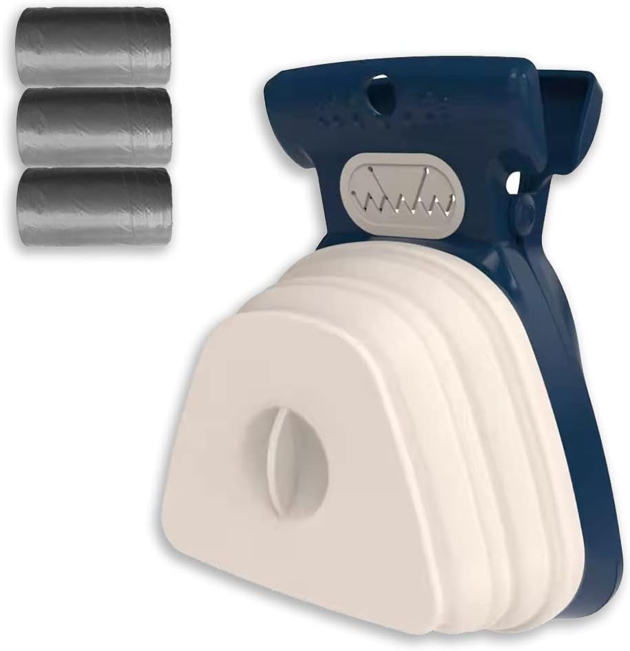 Portable Handheld Pooper Scooper for Dogs with Waste Container and 30 Pet Waste Bags – Ideal for Outdoor Use and Travel