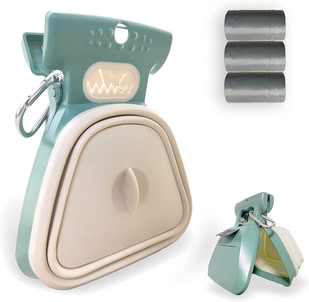 Portable Handheld Pooper Scooper for Dogs with Waste Container and 30 Pet Waste Bags – Ideal for Outdoor Use and Travel