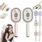 Revitalize Your Hair with the Electric Spray Air Cushion Massage Comb - 2-in-1 Misting Brush for Nourishing Care and Scalp Relaxation in Pink
