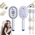 Revitalize Your Hair with the Electric Spray Air Cushion Massage Comb - 2-in-1 Misting Brush for Nourishing Care and Scalp Relaxation in Pink