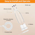 Portable Blender, Electric Blender Bottle Juicer Cup, Personal Blender for Shakes and Smoothies,350Ml