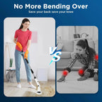 Electric Spin Scrubber with 3 Replaceable Brush Heads Adjustable Extension Arm