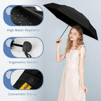 Yoobure Portable Compact Travel Umbrella - Mini Folding Umbrella for UV Protection and Rain, Ideal for Purses and Backpacks, Includes Case for Kids and Women