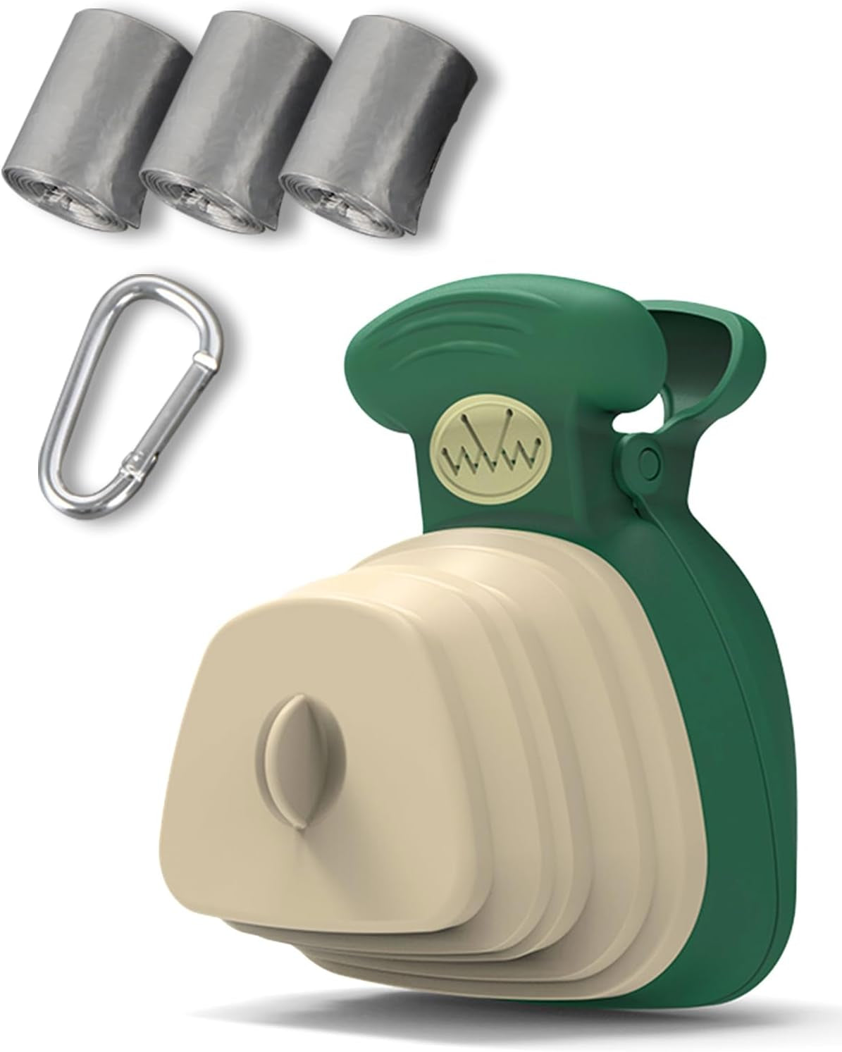 Portable Handheld Pooper Scooper for Dogs with Waste Container and 30 Pet Waste Bags – Ideal for Outdoor Use and Travel