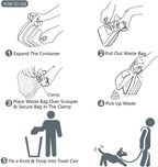 Portable Handheld Pooper Scooper for Dogs with Waste Container and 30 Pet Waste Bags – Ideal for Outdoor Use and Travel